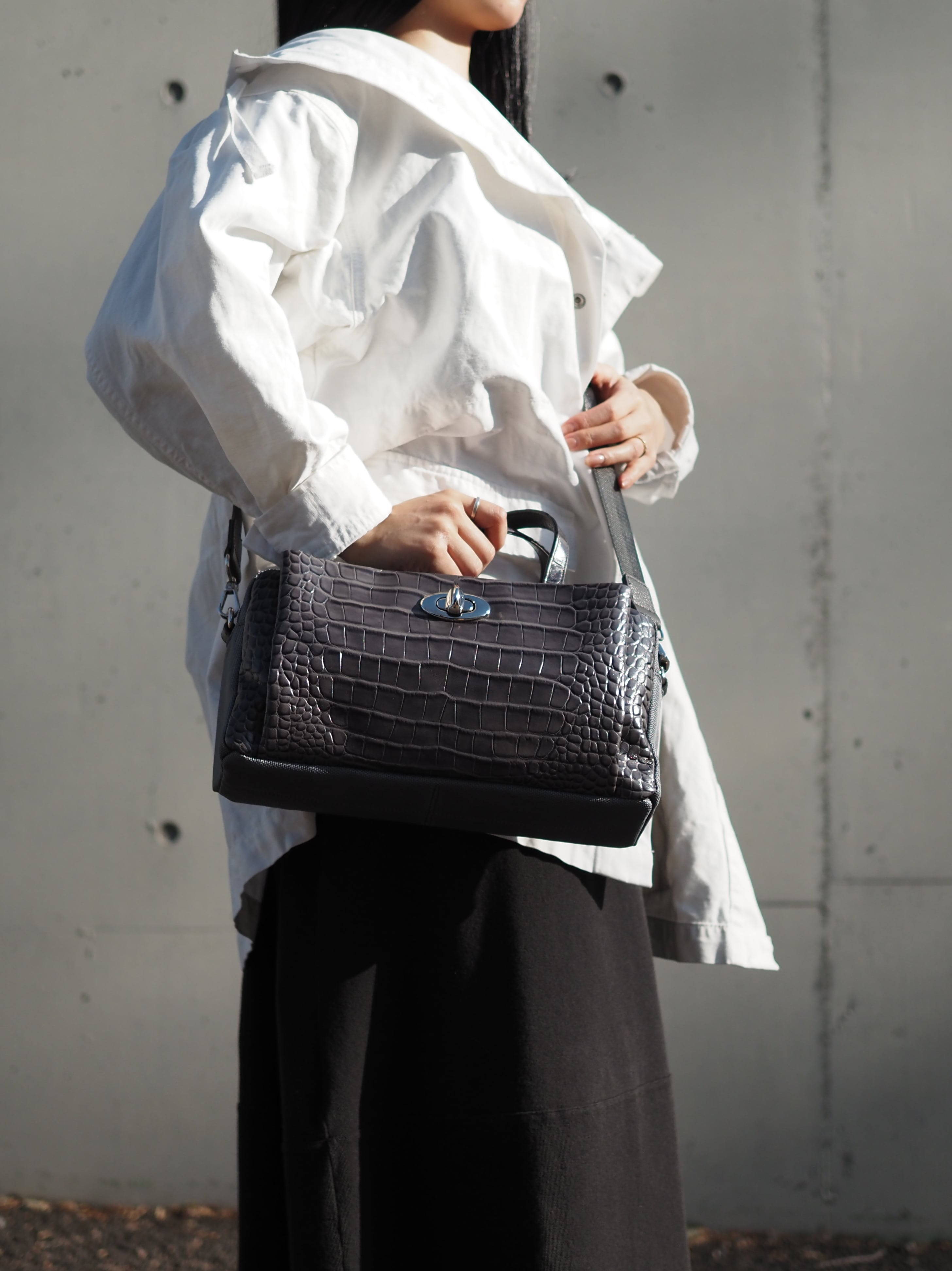 2wayハンドバッグ AAW-2094S(060661)ブルーグレー