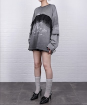 【ATELIER LINE】チュールフリルドッキングレイヤード L/S Tシャツ CQ-48079H