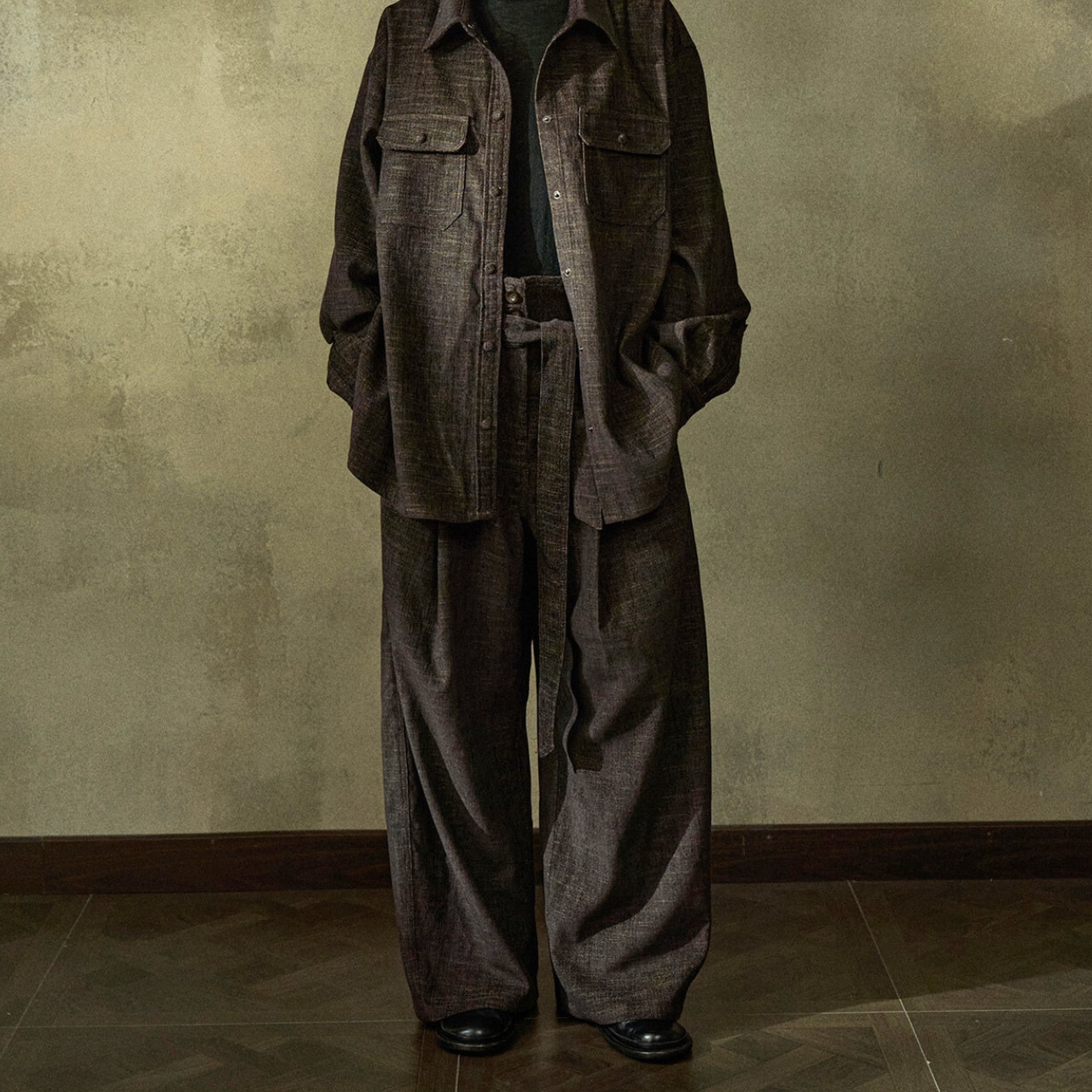 Belted Wide Pants T3768