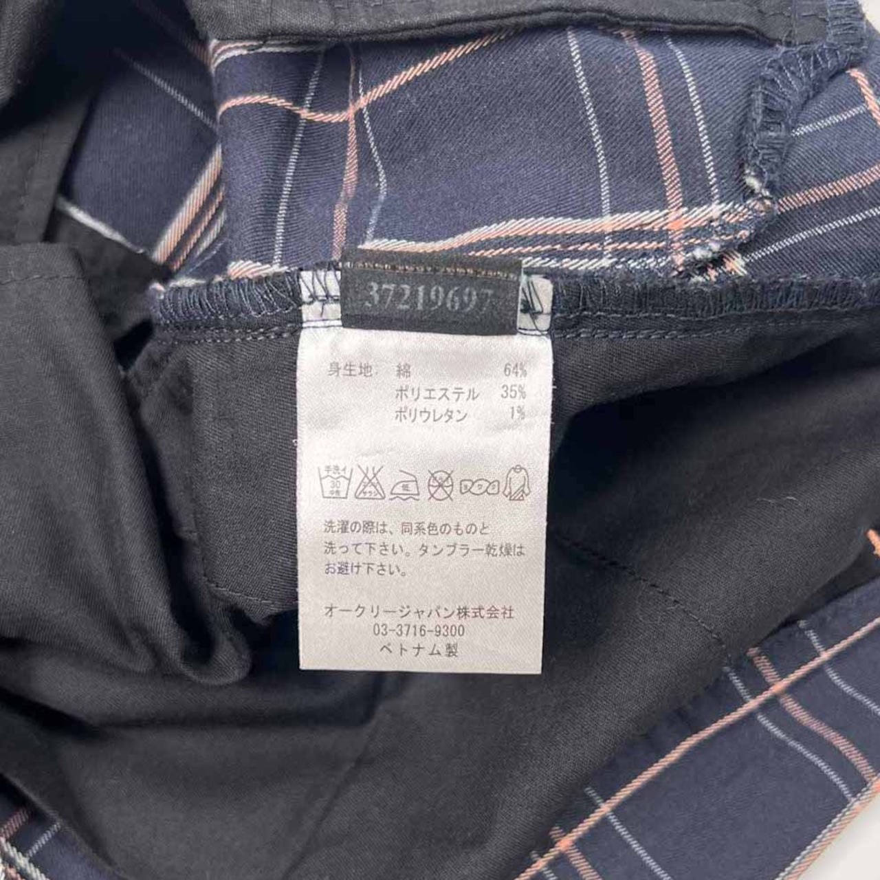 OAKLEY オークリー チェック柄 ハーフパンツ ショートパンツ サイズ 36 /メンズ/ブラック系/ゴルフ