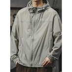 Hooded Long Sleeve Zip-Up Parker ◇4color H0548