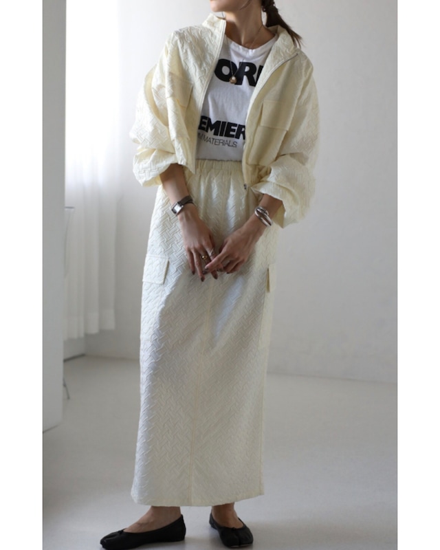 ジャガードジップブルゾン