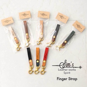 SIM's Leather works Spirit [シムズレザーワークススピリット] Finger Strap [S0007] フィンガーストラップ・バッグに付けると可愛い・スマホやカメラにも・イタリアンオイルレザー ・キーホルダー・天然皮革・MEN'S/LADY'S [2025SS]