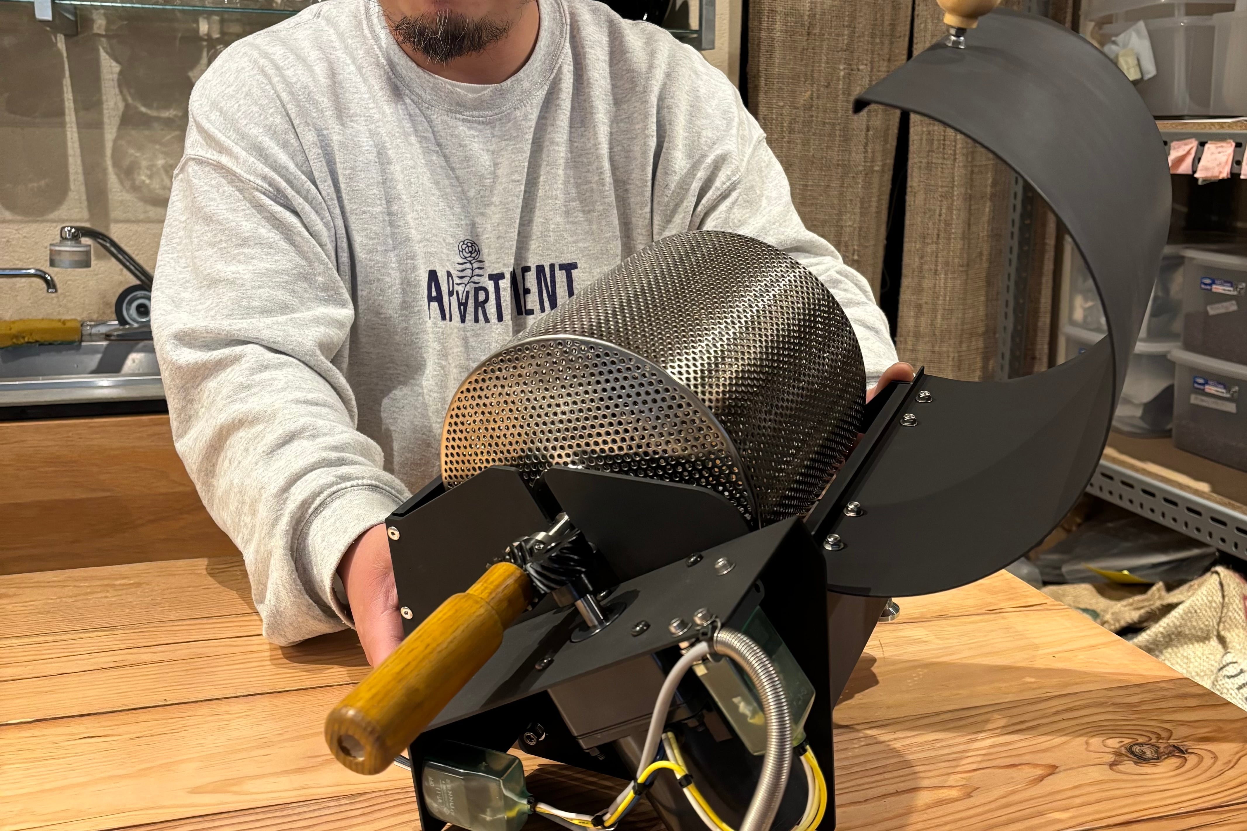 珈琲道楽　焙煎機　本体のみ 100g～1,200g/batch】直火式焙煎機VIVA-Roaster：本体（ドラム含む