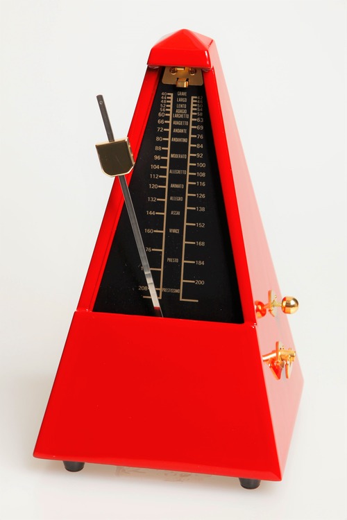 Echizen Lacquerware, Vermilion Wooden Metronome | Nikko Metronome