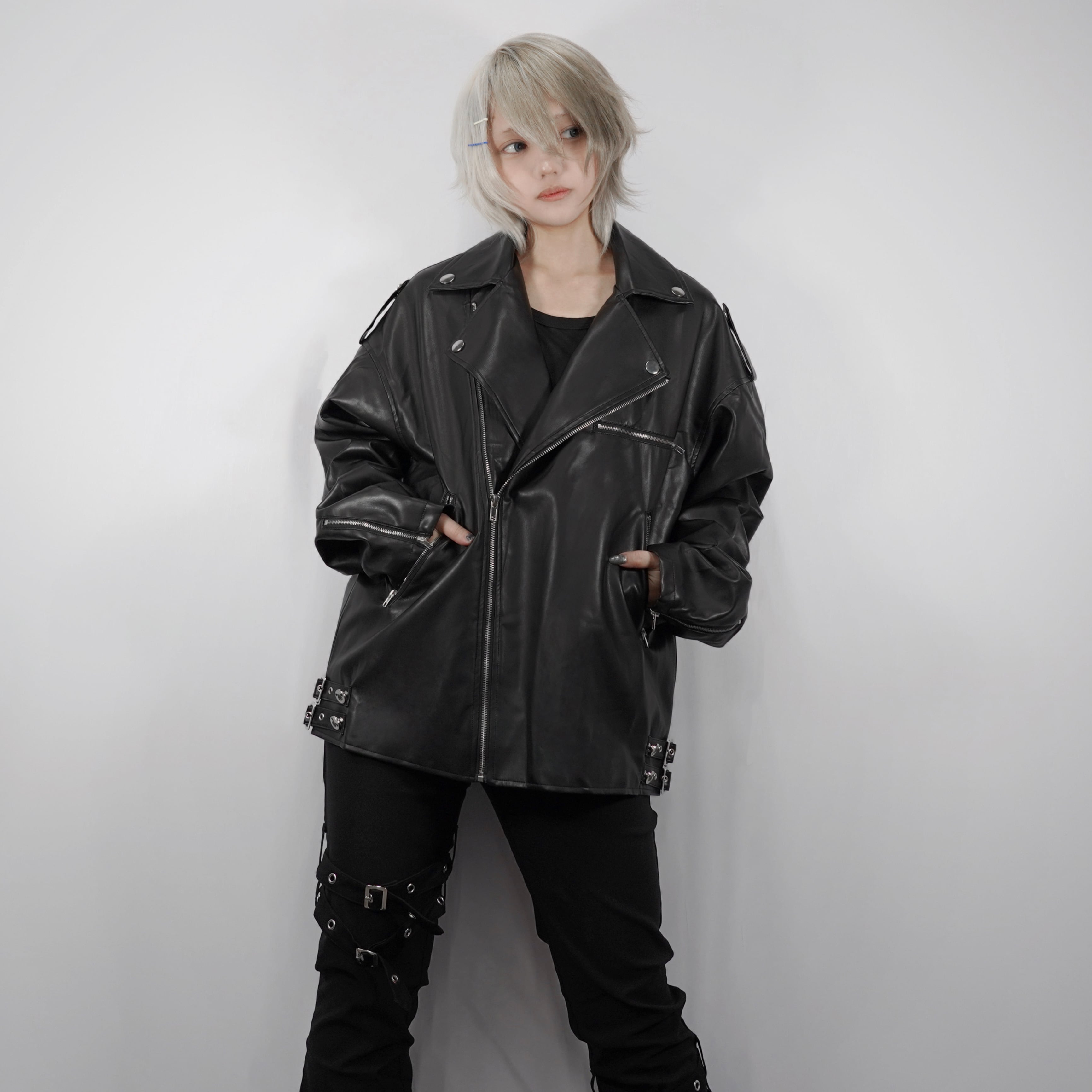 BLOOD LINER PU LEATHER JACKET | NIER CLOTHING