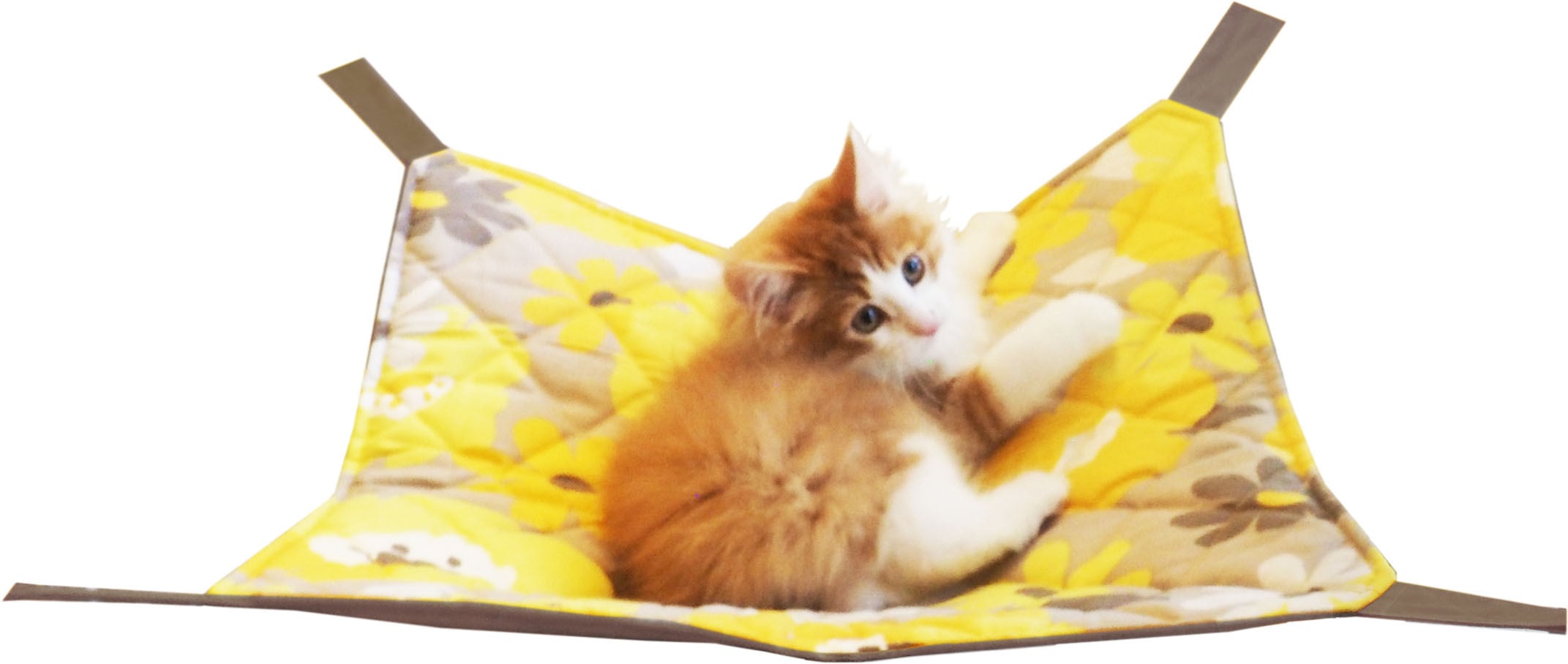 【猫ちゃん用】猫のハンモック　ブーケ　イエロー/グリーン
