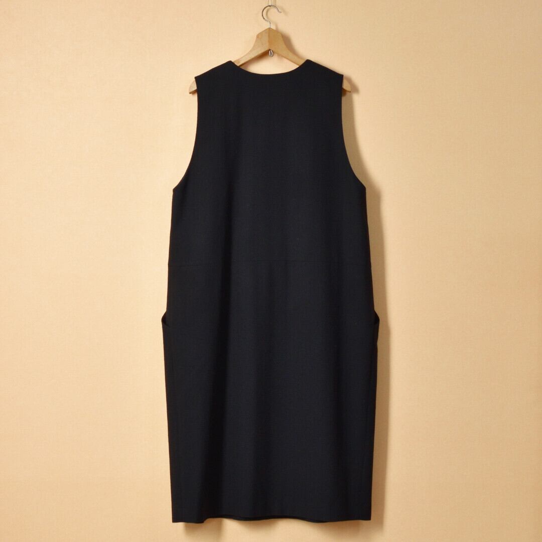 atelier naruse アトリエナルセ コットンウールヘリンボーン・ジャンパースカート・ブラック ご好評でしたジャンパースカートが再発売となりました。【送料無料】