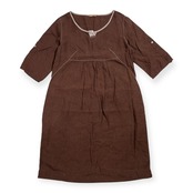 麻100% ROSSO35 ロッソ リネン ワンピース サイズ 44 /ブラウン/イタリア製/レディース