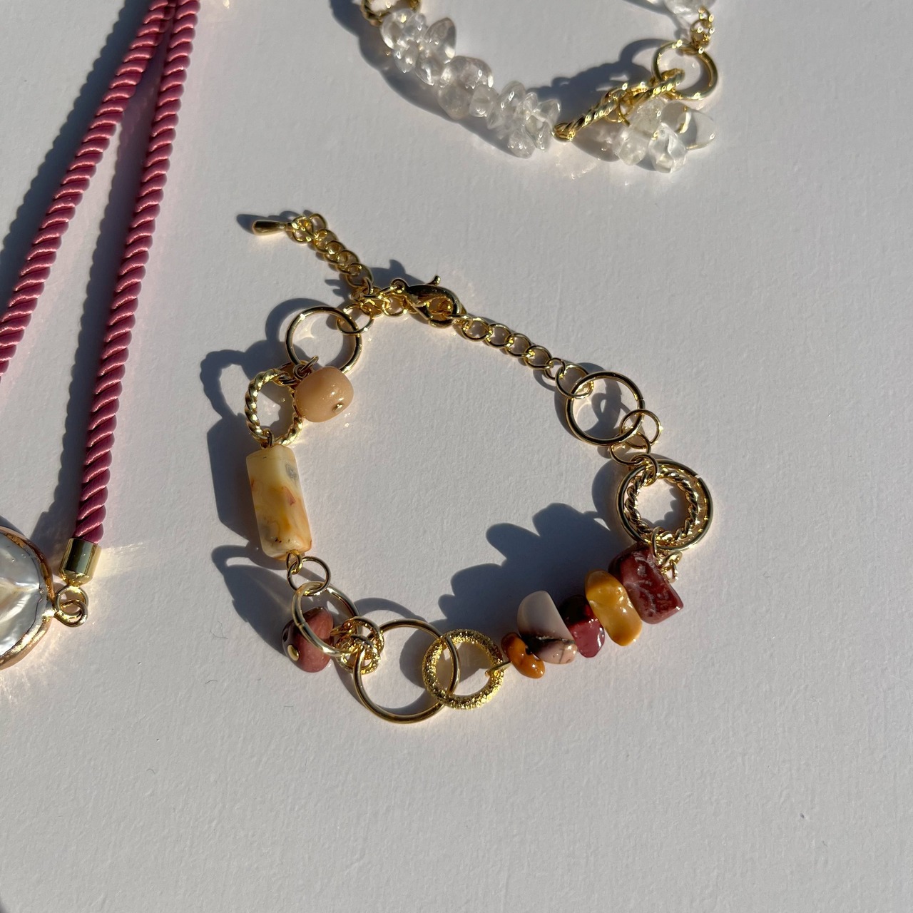 ムーアカイト　ゴールドブレスレット［GKB015］