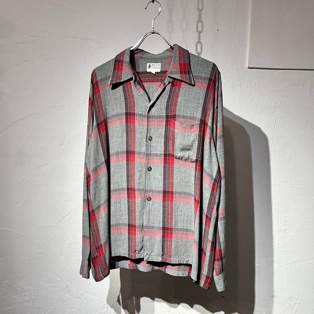 ~60s Hathaway Multi Pattern Open Collar Shirt