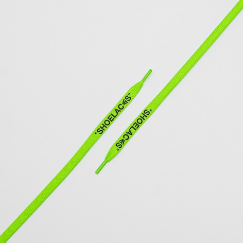 FLAT LACES SOLID "SHOELACES/NEON GREEN"