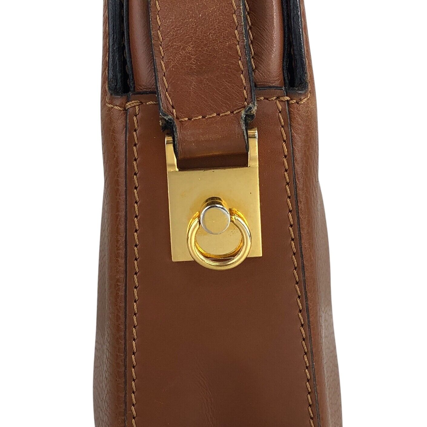 CELINE セリーヌ ショルダーバッグ ブラウン レザー M93 vintage