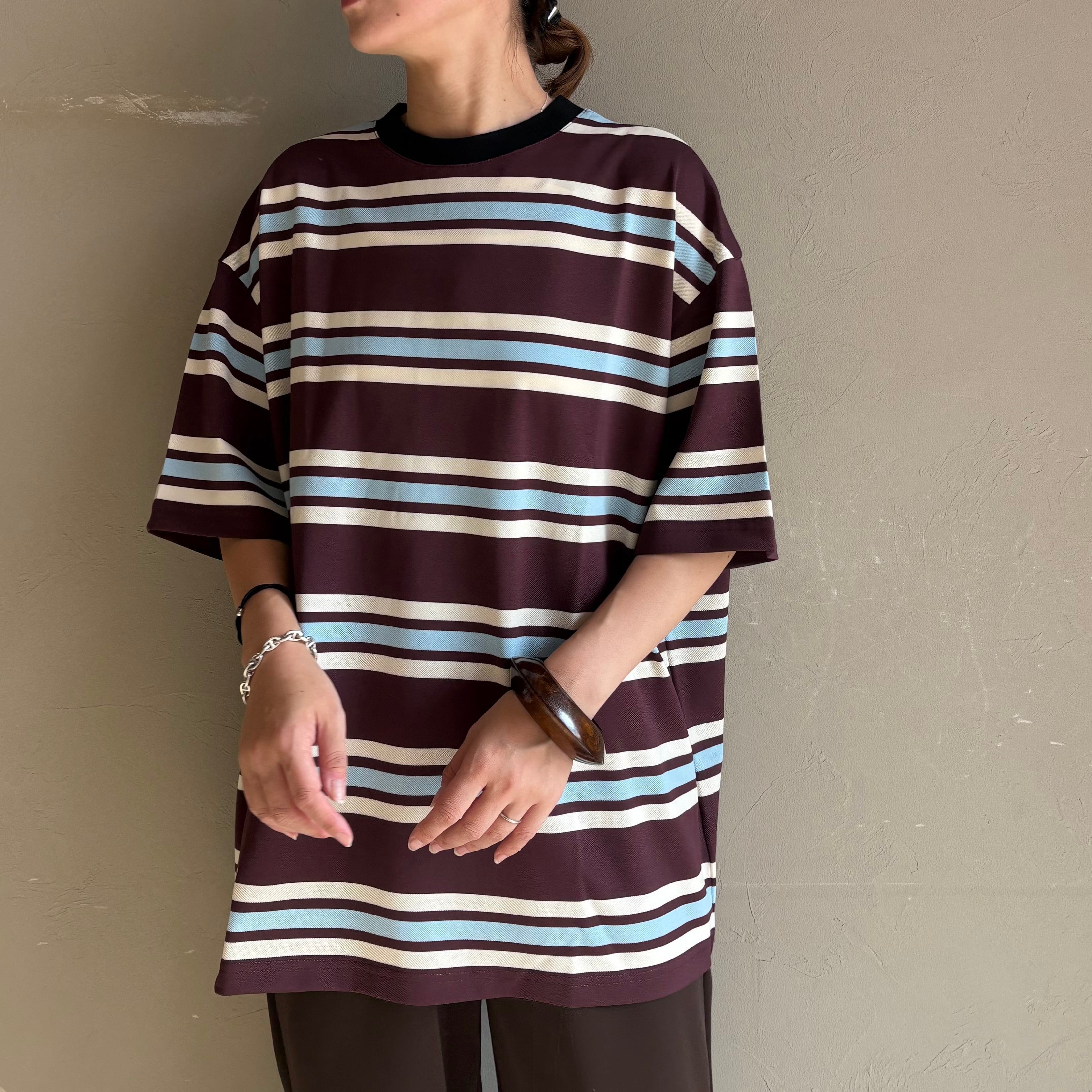 【 CLOCHE 】マルチボーダーかのこTシャツ
