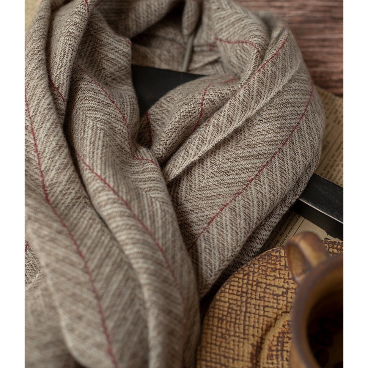 ウールロングスカーフ 2color W10294