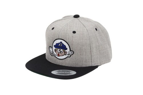 GINRHYMES / "SURPRISED KID" SNAP BACK CAP / BLACK×GRAY