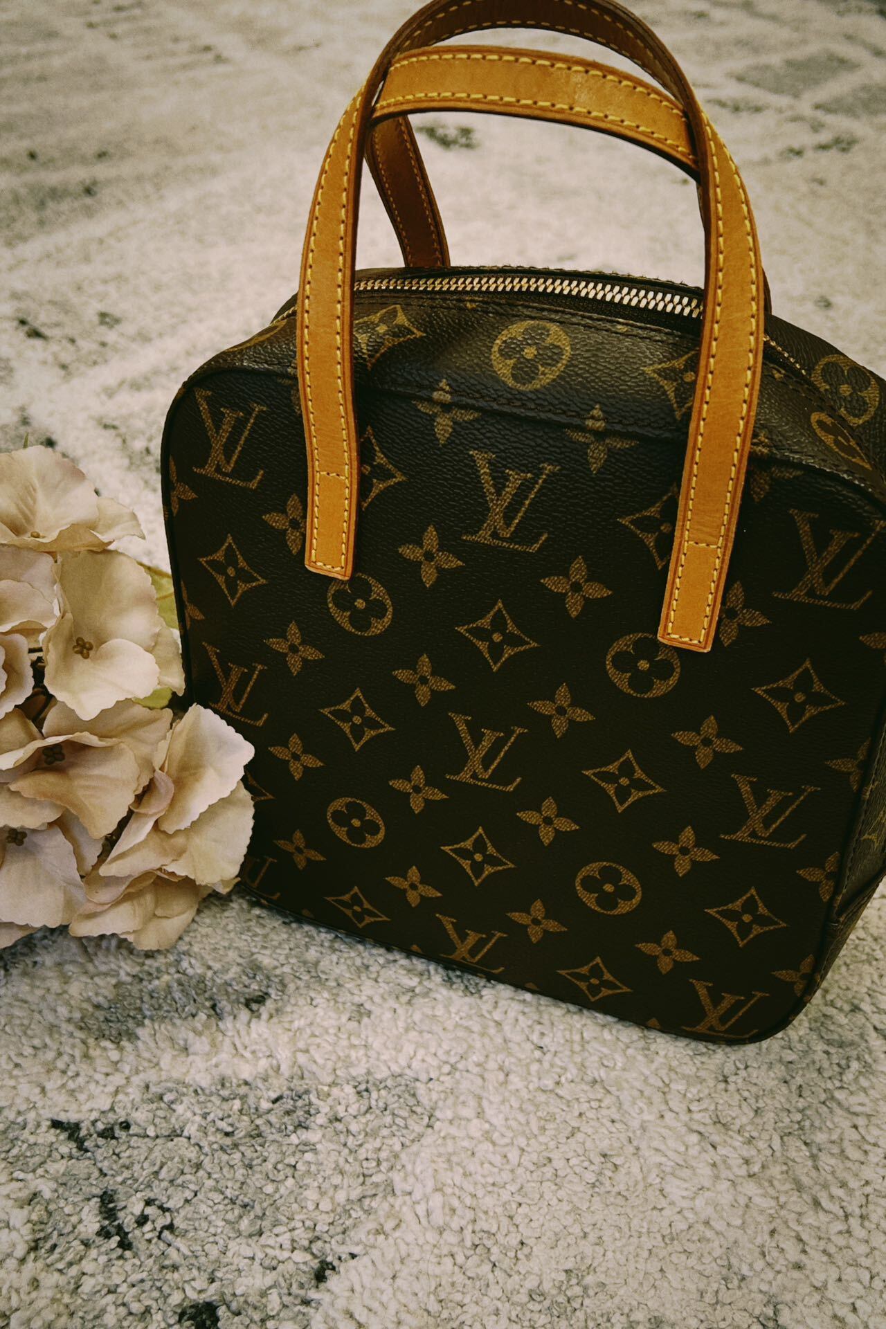 ルイヴィトン LOUIS VUITTON 2WAYバッグ スポンティーニ モノグラム 茶 
