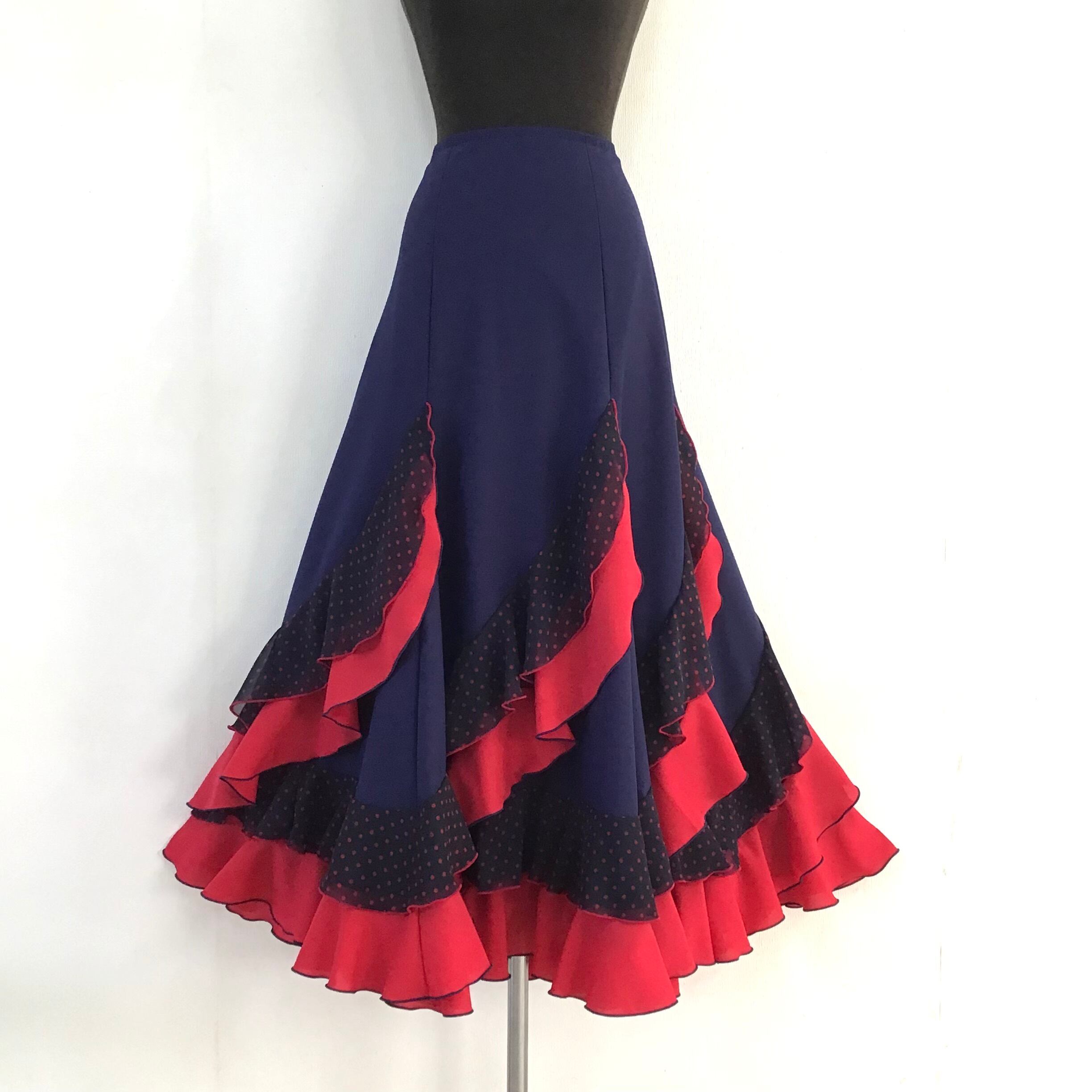 フラメンコ衣装 シージョ付きワンピース 3Lサイズ E387