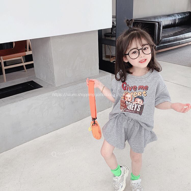 即納 80 130 2点セット トップス パンツ セットアップ 韓国版 韓国子供服 子供服 女の子 キッズ Q Toworld キュートワールド 子供服 メール便は何点でも送料の合計は280円