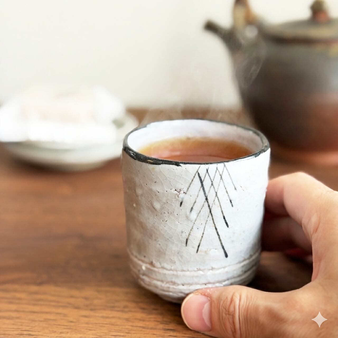 マイケル・マルティノ 【 絵粉引 湯呑 】 工房:五反林窯