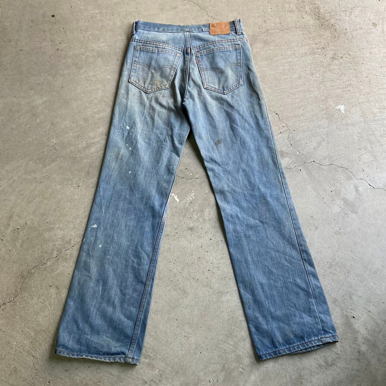 USA製 80年代 Levi's リーバイス 717 フレアパンツ デニムパンツ ジーンズ ブーツカット メンズ レディース W30 古着 80s  ヴィンテージ ビンテージ 黒カンヌキ【デニムパンツ】【2203AL15】 | cave 古着屋【公式】古着通販サイト