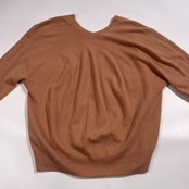 カシミヤ100% UNIQLO ユニクロ Vネック ニット カーディガン L /キャメル系 オレンジ系 レディース