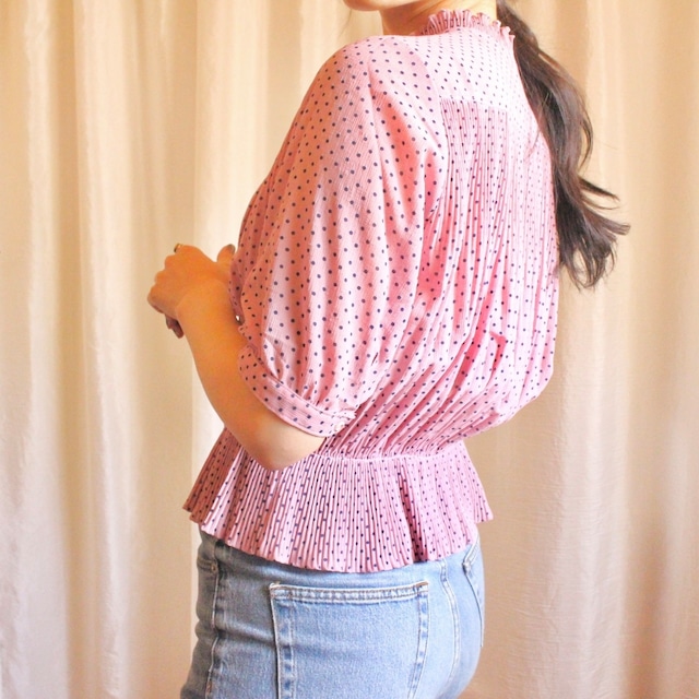 dot frill blouse【360】