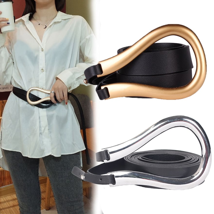 ゴスロリ通販 With U ゴシック ロリィタ バックルベルト 馬蹄型 PUレザー 高見え 大人きれいめ モード服 ストリート系 ドレスアップ