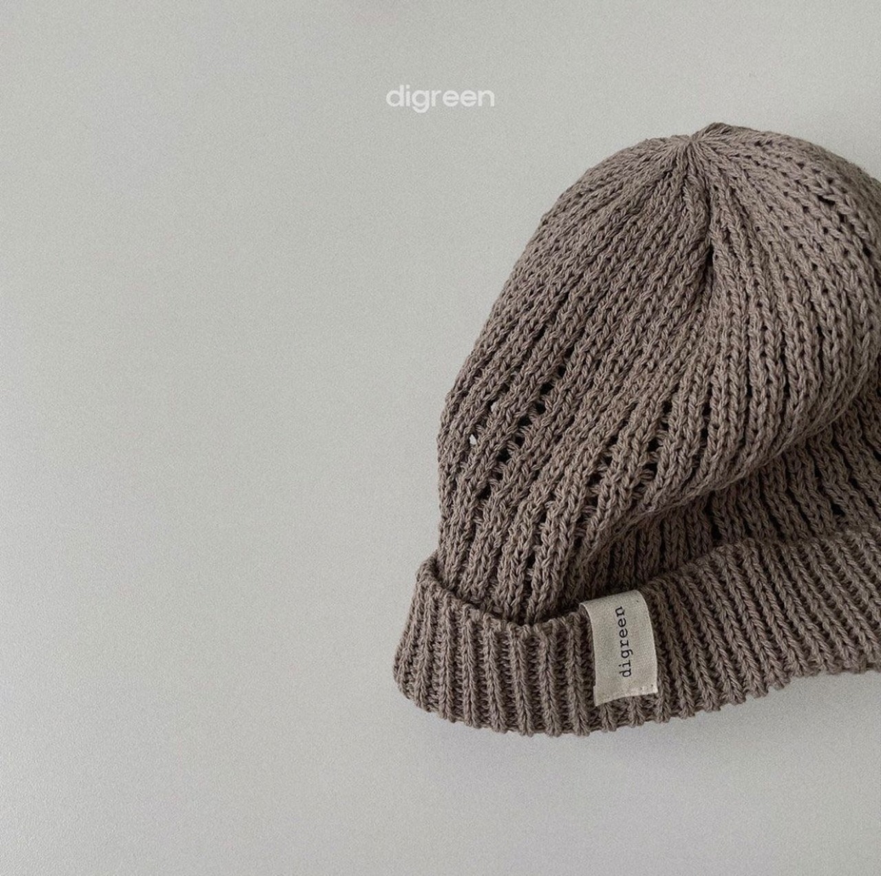 【DIgreen ディグリーン】 コットンライトニット帽　ベージュ - 6