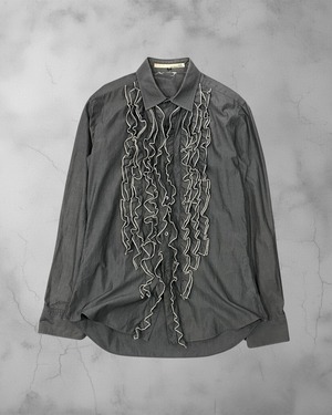 D/him. Raw-Edge Raw-Stitch Ruffle Shirt 日本製