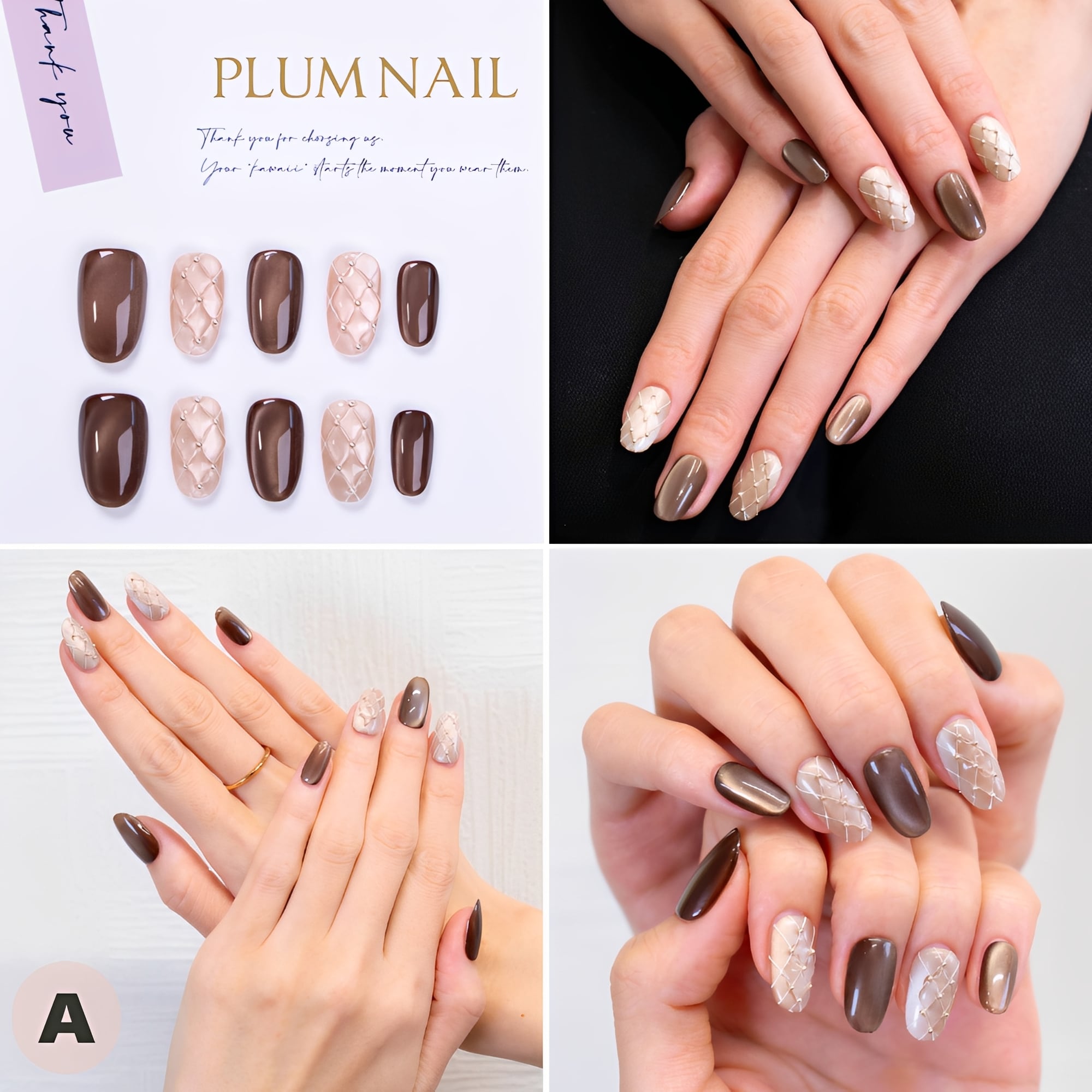 選べる2点ネイルチップセット】A〜Hから1点＋全商品から1点