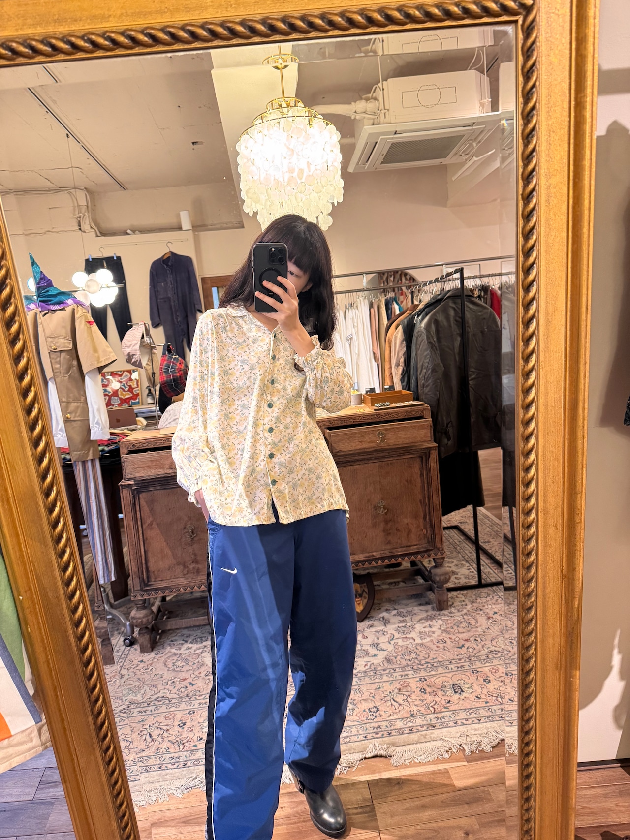 90's-00's NIKE ブルー トラックパンツ