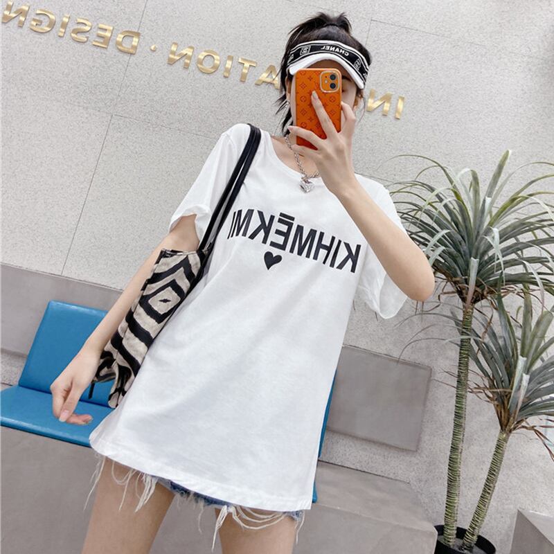 サマーTシャツ ルーズトップス 大きめサイズ 夏物 ミックスインファッション49597908321