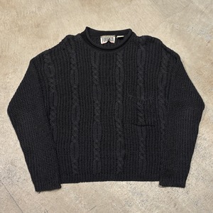 FORENZA ROLLNECK COTTON SWEATER BLACK