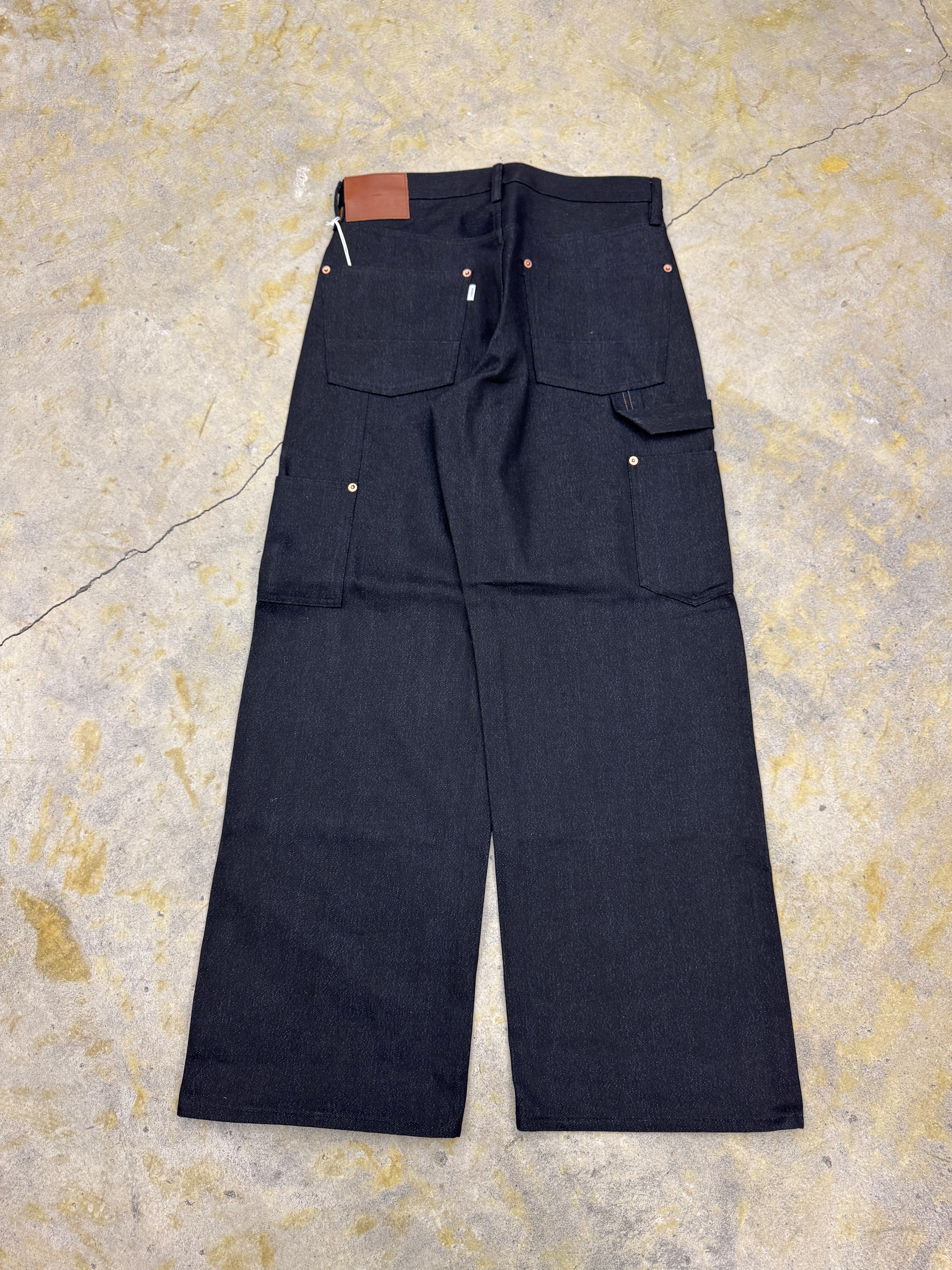 SUGARHILL | TWISTED HEATHER DENIM PANTS DOUBLE KNEE | BLUE