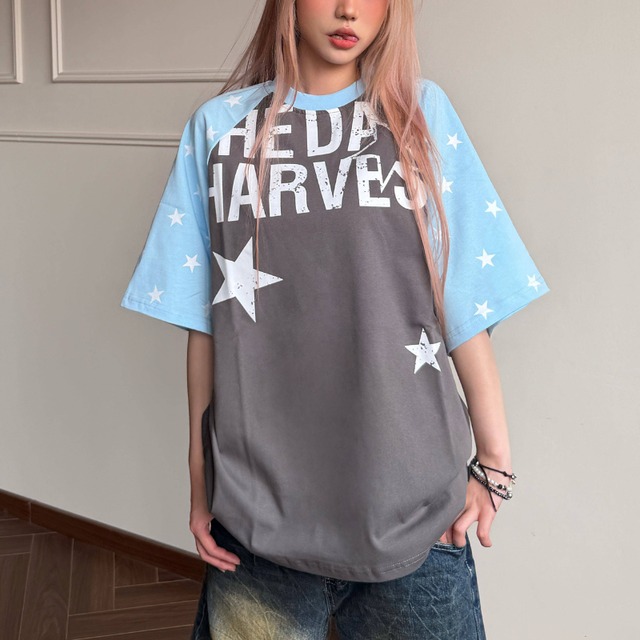 raglan star logo short-sleeve tee　ラグランスターロゴ半袖ティー　J1826
