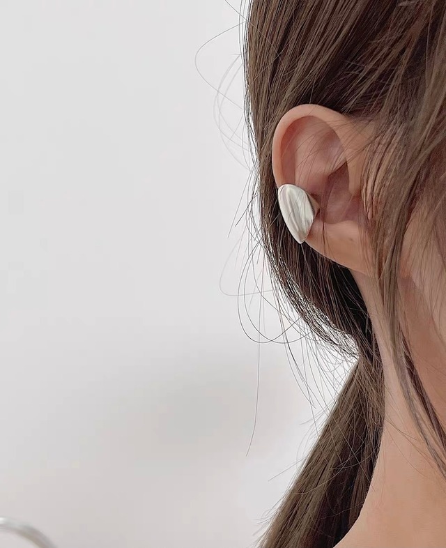 S925 plump wide ear cuff (E188)