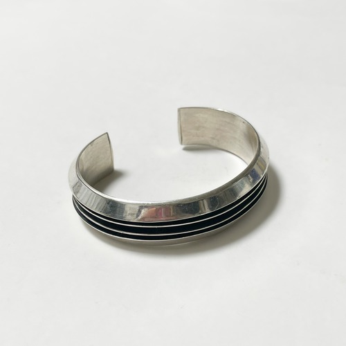 Southwestern Navajo Tom Hawk 3-Line Sterling Cuff Bracelet