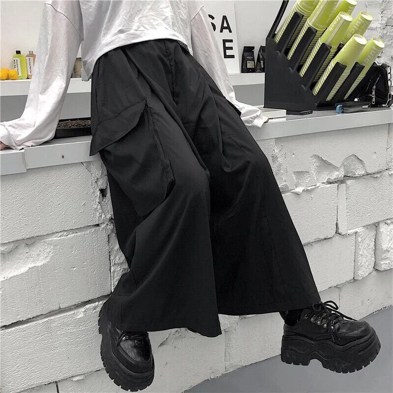 プラスサイズの女性ワイドレッグパンツ Y2K ストリートルーズカーゴ