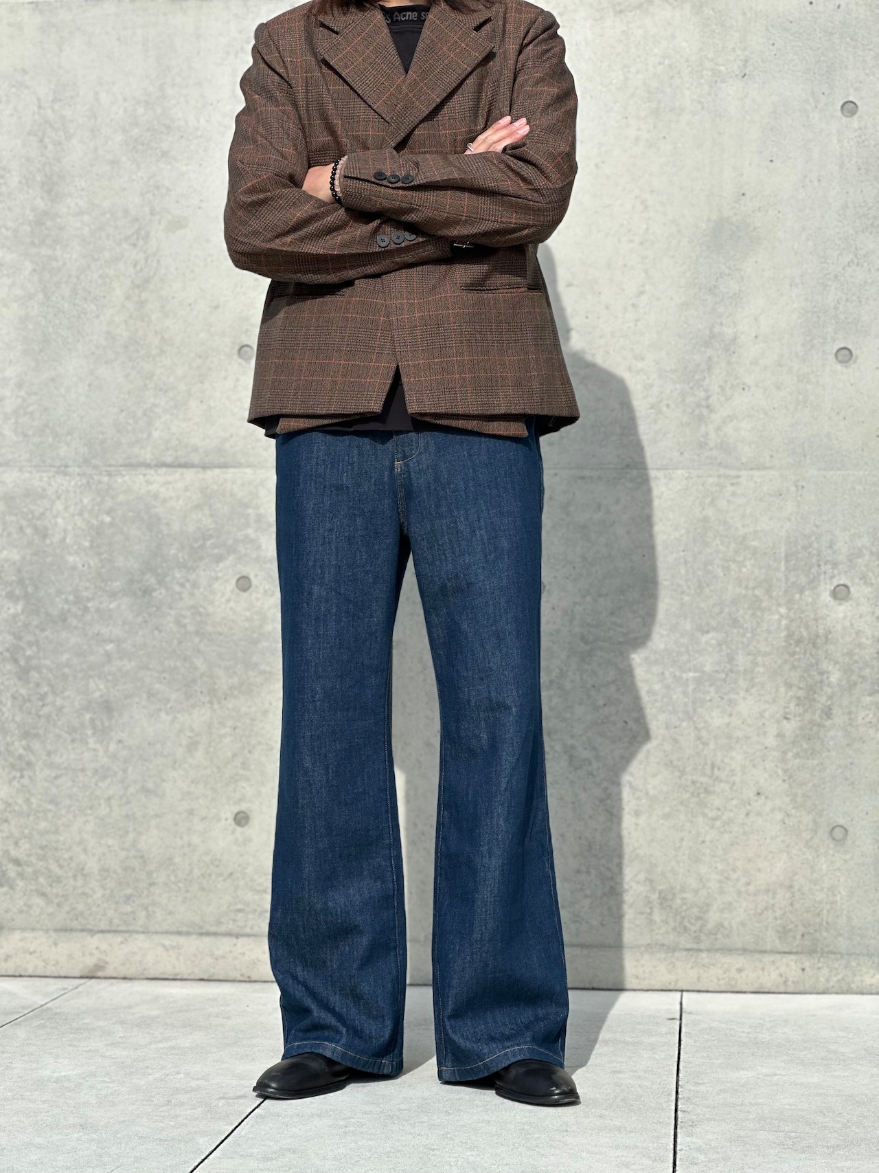 Semi Flare Slacks Denim