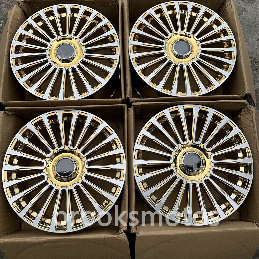 21インチ クローム GOLD M STYLE ホイールセット メルセデスベンツ