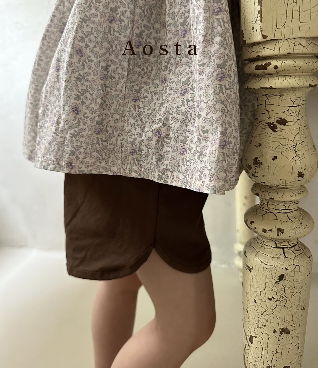 【Aosta】シンプルコットンショートパンツ - 16