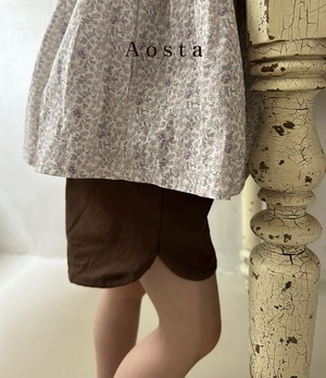 【Aosta】シンプルコットンショートパンツ
