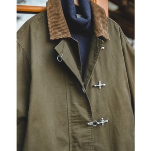 Amy Green Corduroy Collar Coat / アーミーグリーン コーデュロイ カラー コート