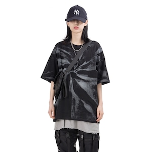 [RAUCOHOUSE] SWIRL PATTERN INK PRINT T-SHIRT 正規品 韓国 ブランド 半袖 T-シャツ  (nb) bz20051702