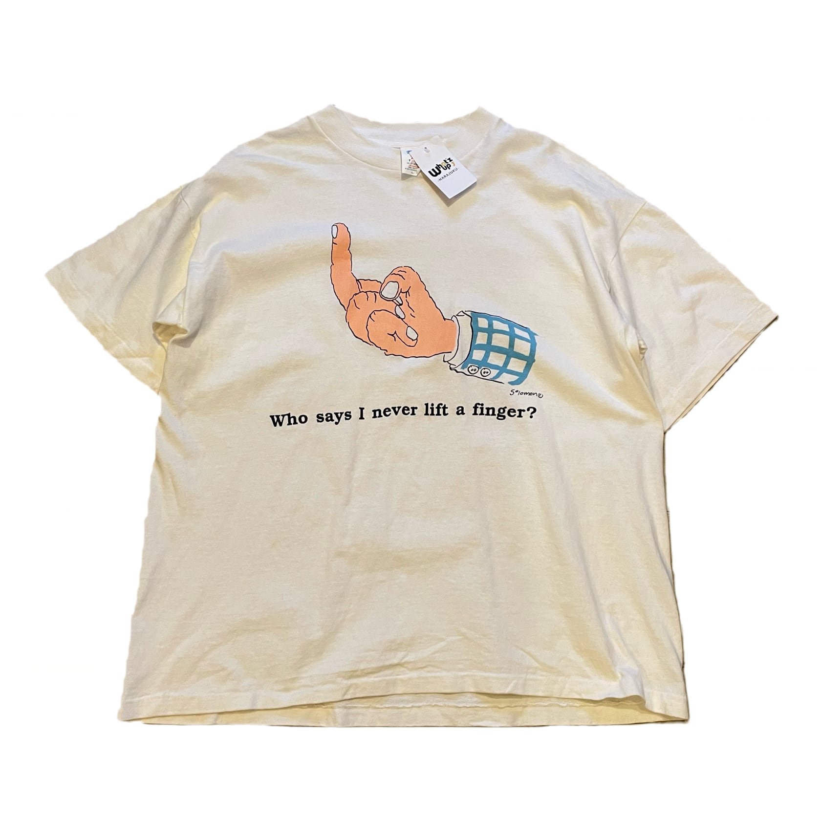 90s FUCK FINGER T-shirt | What’z up powered by BASE