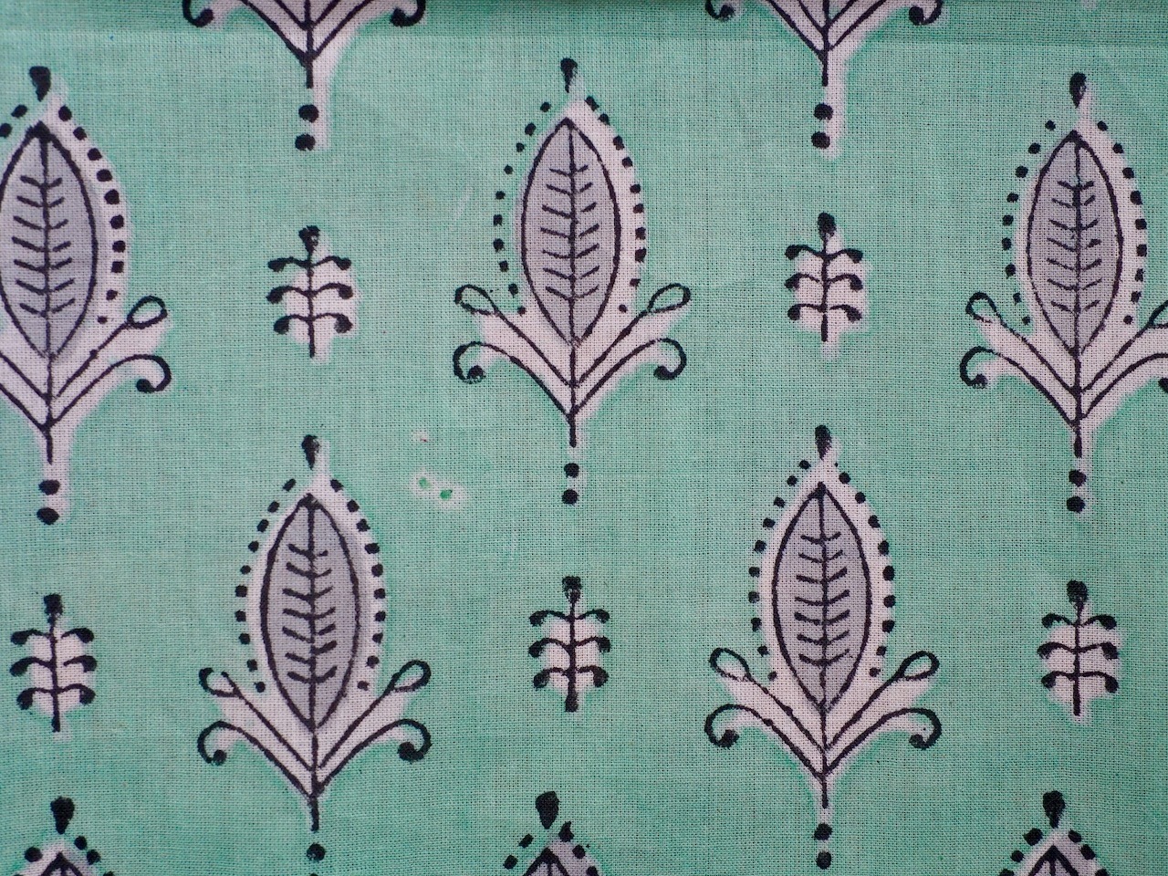 156ri049 Block Print Handkerchief b28