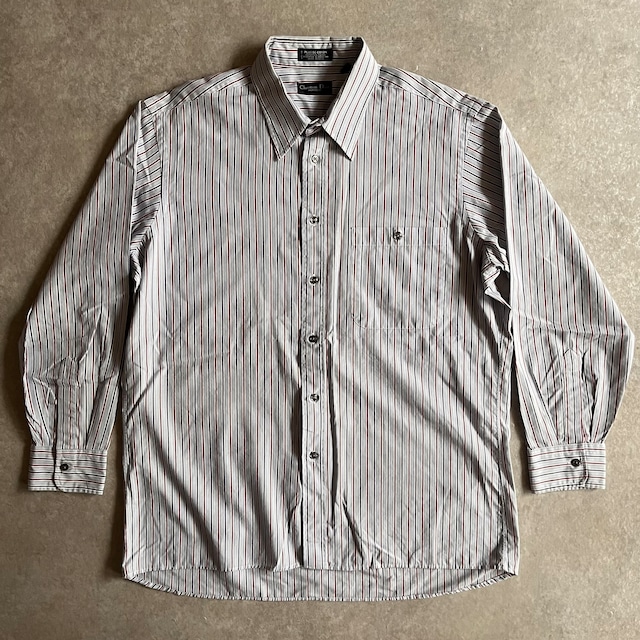 Christian Dior L/S  Stripe  Shirts  XL   Made in USA  H727