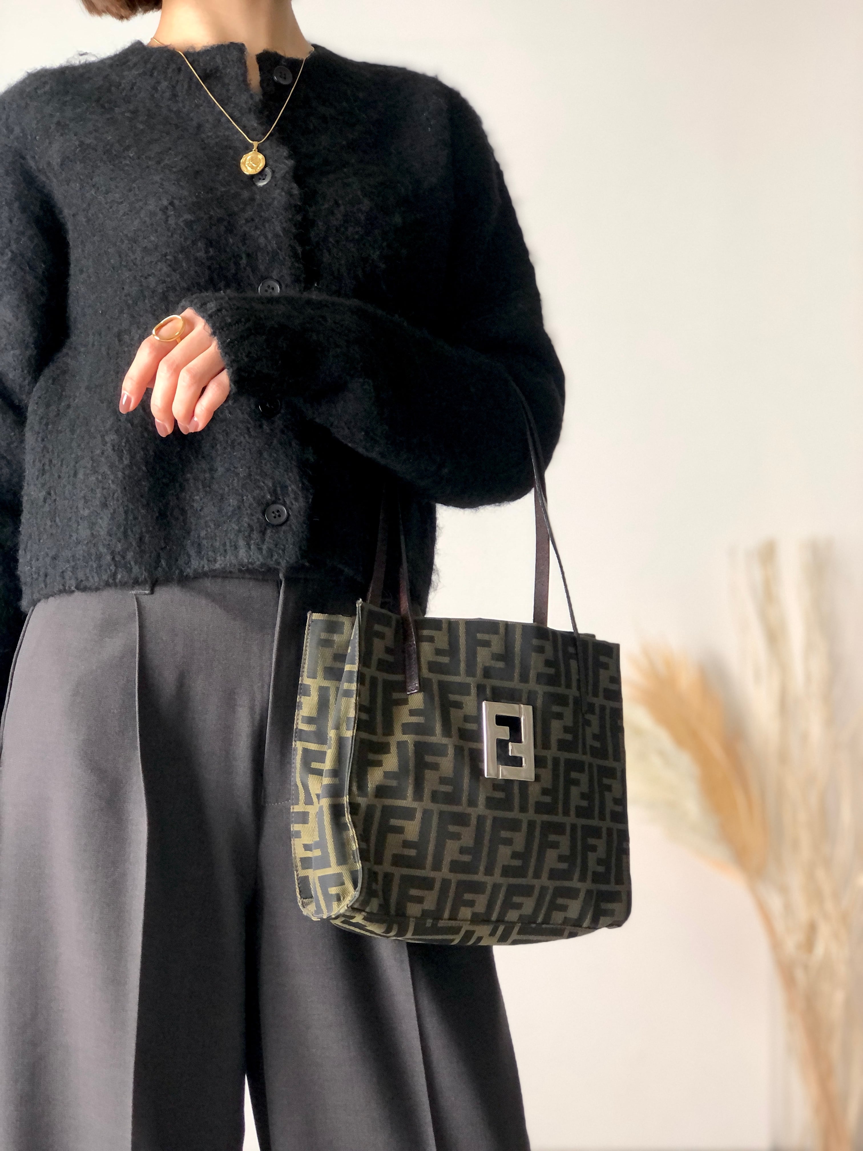 FENDI フェンディ ズッカ FF キャンバス ハンドバッグ トートバッグ