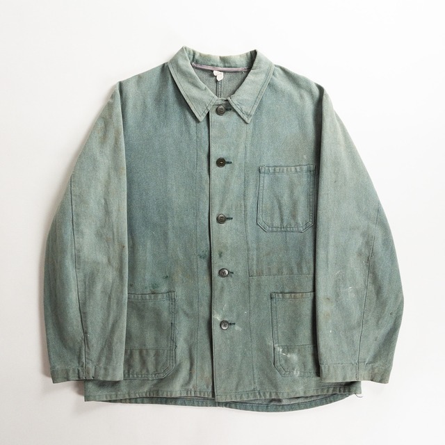 1960s "German Vintage" Green Chambray Work Jacket